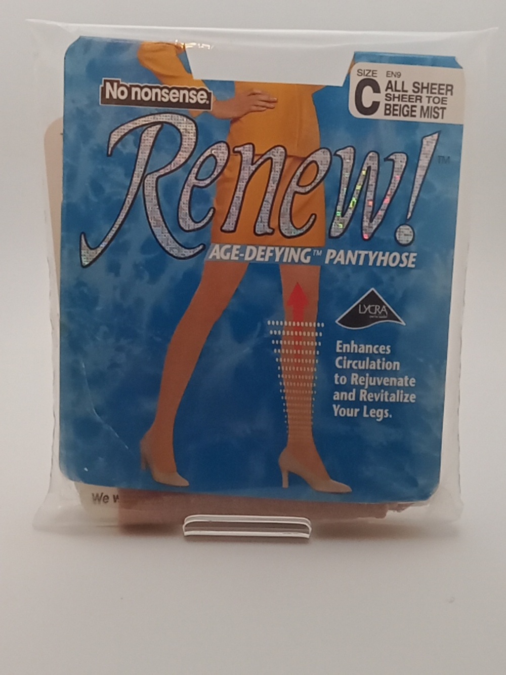 Bundle 3 for $15 Vintage No Nonsense Renew‎ Pantyhose Toe Beige Mist, Sz C!